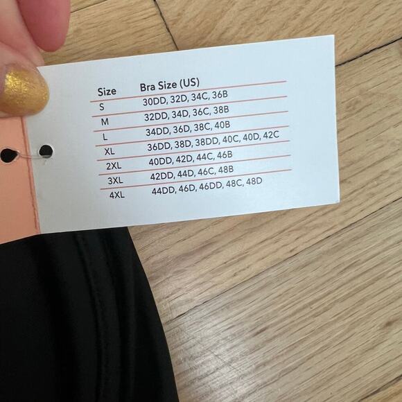 NEW Shapermint Women's 2XL Black Full Coverage Halter Bikini Top Shape Swim Sexy - Picture 5 of 9